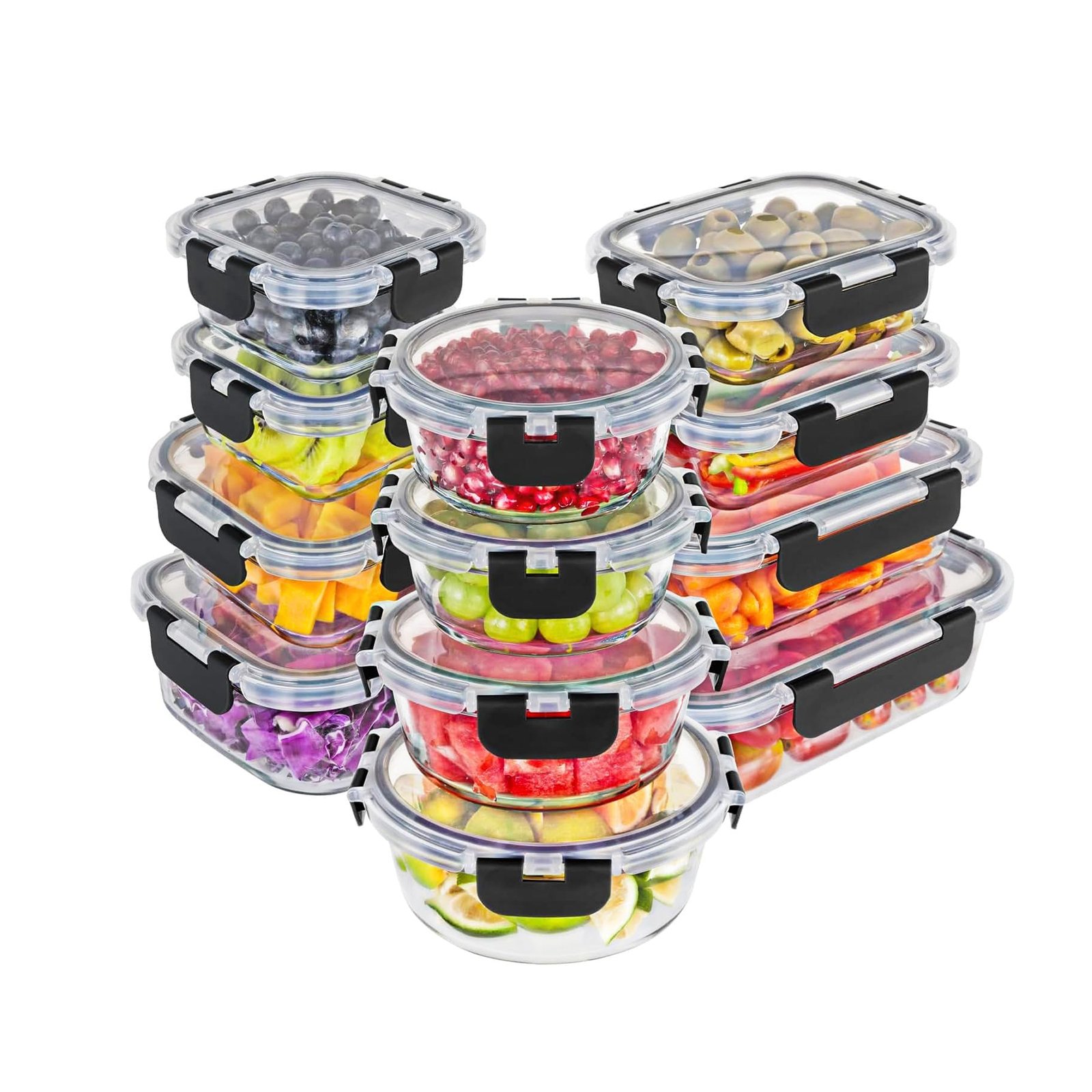 Glass Food Storage Containers,12 Pack